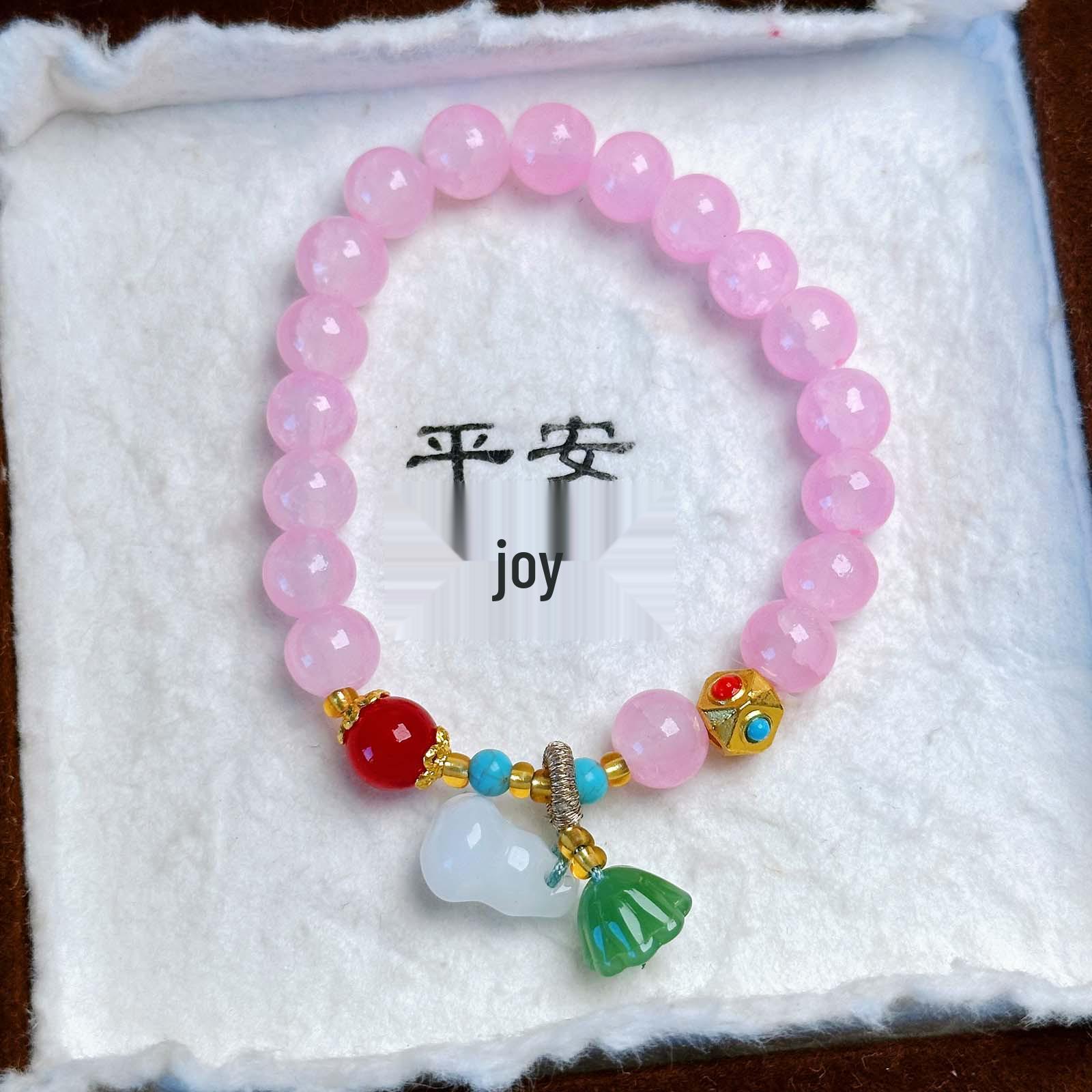 Exquisite Glazed Lotus Pod & Gourd Bracelet - Popular Chinese Style Ornament