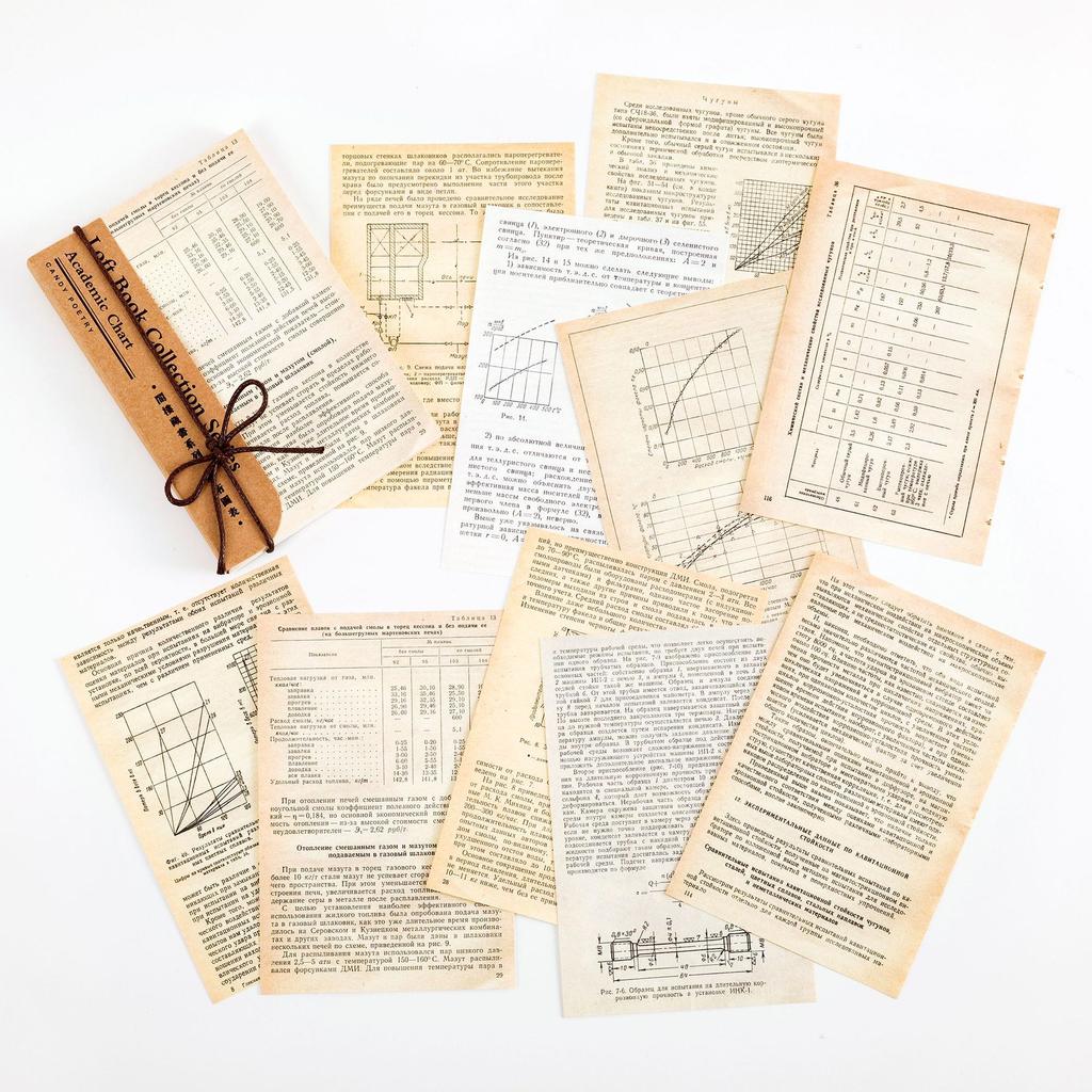 60Pcs Vintage Nostalgic Book Material Paper Journal Scrapbook Collage Base Paper Literary Retro DIY Decor Paper