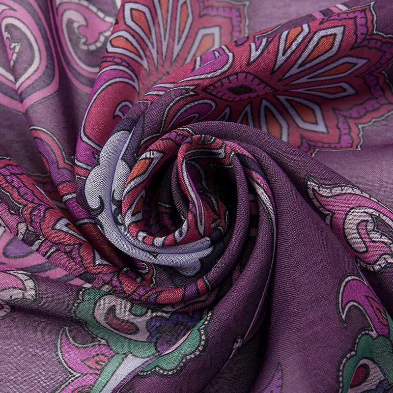 New Fashion 90X90cm Printed Women Scarf Pashmina Silk Scarf Square Shawl Decorative Headband Neck Luxury Design Bandana