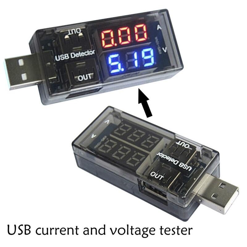 Tester pentru detector de curent și tensiune USB Contor USB Tester de contor de tensiune cu afișaj de masă dublă Monitor de tensiune a bateriei