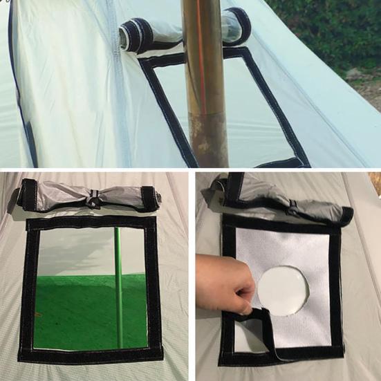 Hot Tent Stove Jack Anti-Scald Easily Installation Accrssory Protection Ring Firewood Stove Pipe