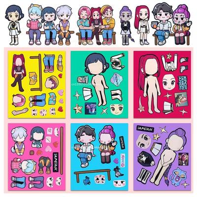 6 Stück/Set Anime KPop Dämonenjäger Aufkleber Dämonenjäger Tiger DIY Scrapbooking Handy Gepäck Skateboard Wasserdicht