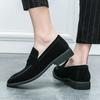 Gentleman Penny Loafter New Men's Black Brown Suede Leather Shoes Designer Formal Wedding Dress Homecoming Footwear