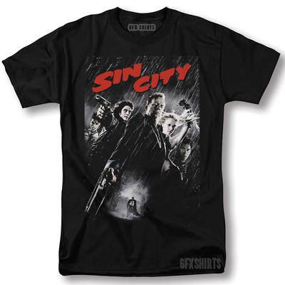 Sin City Shirt Classic Movie Jessica Alba Bruce Willis Vintage Graphic T-Shirt