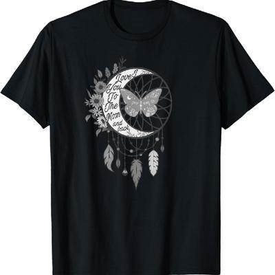 I Love You To the Moon And Back Celestial Designed T-Shirt