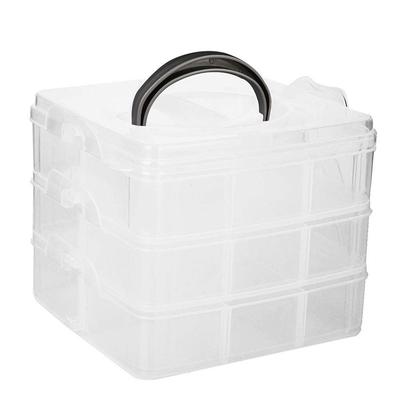 3 Layer 30 Slots Plastic Jewelry Box Beads Holder Storage Box Organizer