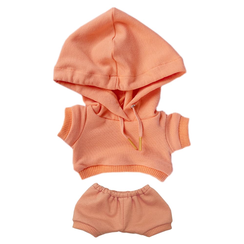 

niannyyhouse 15 см Плюшевая одежда Стрейч Однотонная Спортивная одежда Толстовка Штаны Наряжать Аксессуары для хлопковой куклы (оранжевый, 15 см)