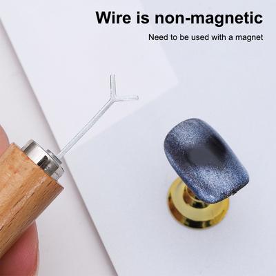 Y-förmiger Nagelmagnetstab Drahtwerkzeuge, Zum Erstellen von Herz- und Barrenformen auf Nägeln, Liebesherz Katzenaugen-Nagelmagnet, Kunstzubehör