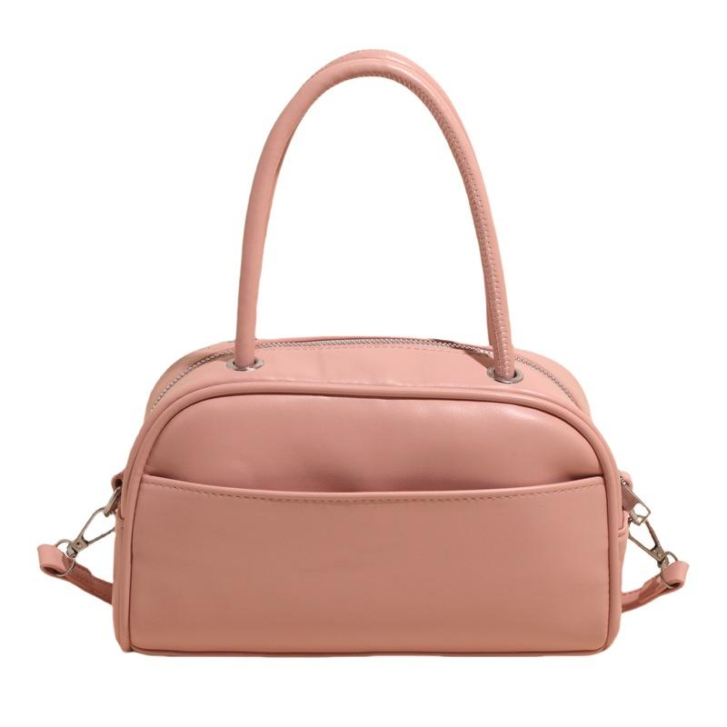 Spring and summer new Korean version niche solid color texture portable pillow bag fashionable commuter style versatile casual messenger women's bag