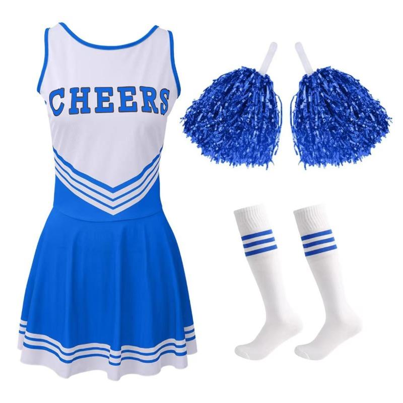2026 Cheerleader Dress Bodysuit Breathable Stretchy Perfect for Football Game Dance Performance Costume