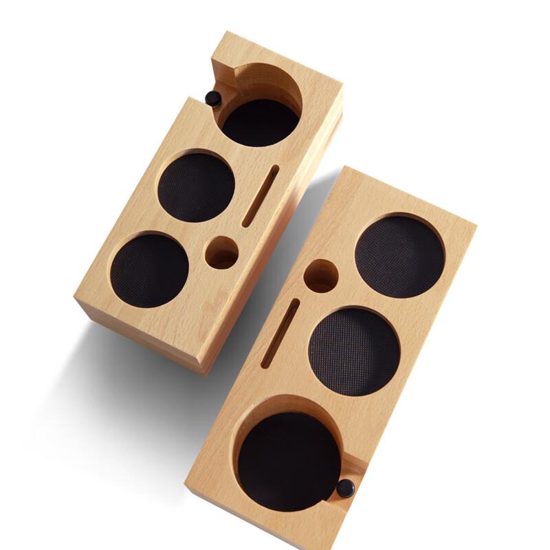 Beechwood Coffee Tamper and Distributor Stand