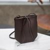 New Park Mini Leather Pocket Bag Messenger Bag Small Bucket Women's Bag Minimalist Casual Mobile Phone Bag