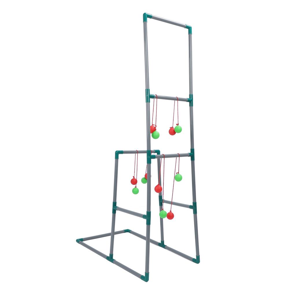 Ladder Ball Game with 12 Throwing Balls Double Layer Complete Ladder Toss Game for All Skill Level I