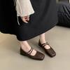 2026 Neue Frühjahrs-Damen Mary Jane Schuhe mit eckiger Spitze, Outdoor-Komfort, Schuhe mit weicher Sohle, Elegante Damen-Flats für Kleider