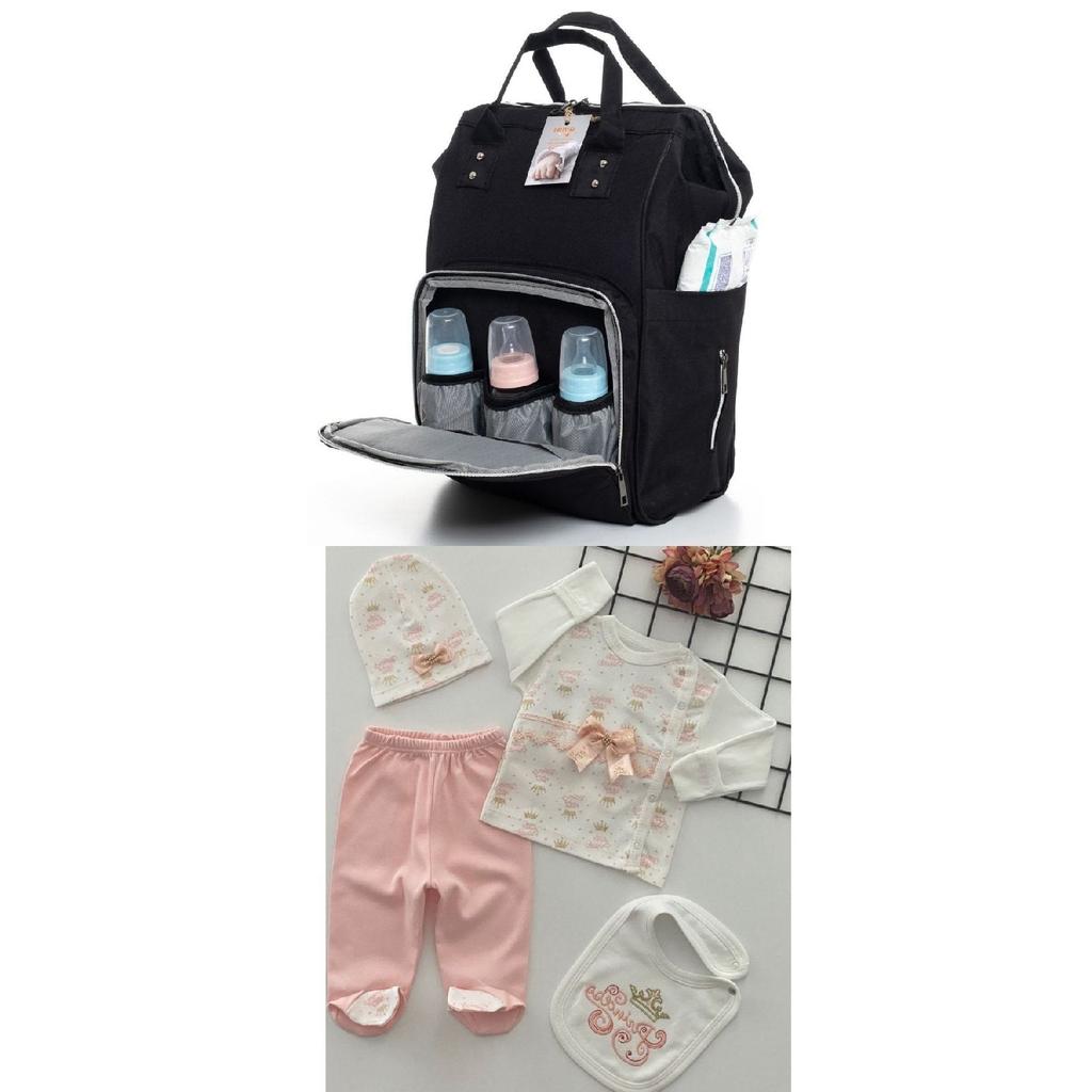 Bear Minimal Pine Green 5-piece Newborn Hospital Release Set