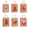 Christmas Brown Paper Bags Widely Used Large Capacity Portable Gift Bags With Handles