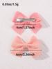 10Pcs/set Soft Cotton Bow Hairpin for Baby Girl Sweet Hairpin Color Block Delicate Hairgripe Barrettes Kawaii Child Accessories