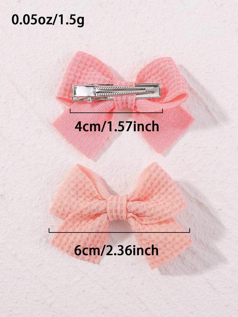 10Pcs/set Soft Cotton Bow Hairpin for Baby Girl Sweet Hairpin Color Block Delicate Hairgripe Barrettes Kawaii Child Accessories