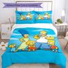 3pcs The Simpsons Bedding Set Duvet Cover Closure Includes 1 Duvet Cover & 2 Pillowcases, Soft and Comfortable for All Seasons.