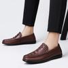 Fashion Genuine Leather Slip on Mens Loafers Crocodile Pattern Casual Shoes Comfort Mocasines Luxury Brand Hot Sale Man Social Business