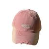 New Embroidered Letter Soft Top Baseball Cap Children Gradually Change Color In Spring and Summer Washed Pink Cap Showing Small Face