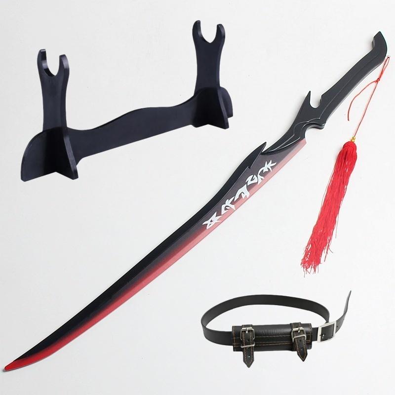 40inch Yasuo Katana Animation League of Legends Sword Costume Play Yone Wood Material Ninja Knife Real Dimension Japanese Katana Samurai Sabre Present