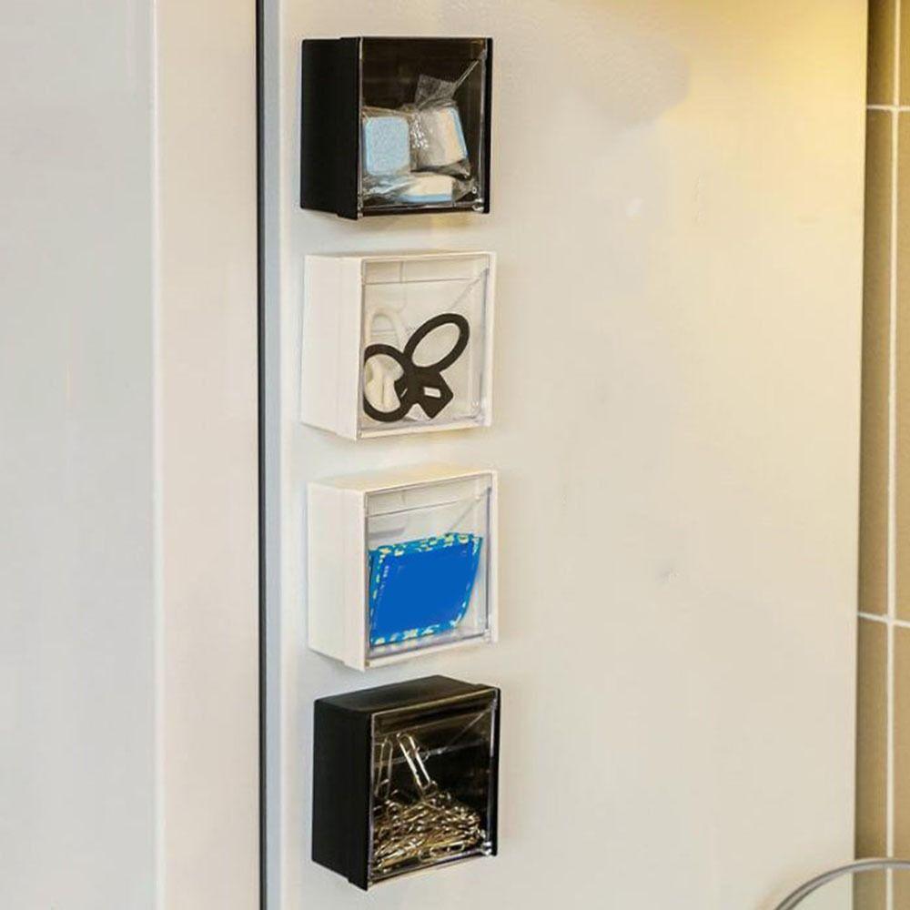 Square Mini Storage Box Space Saving Data Cable Storage Box Cotton Pad Holder  Bathroom