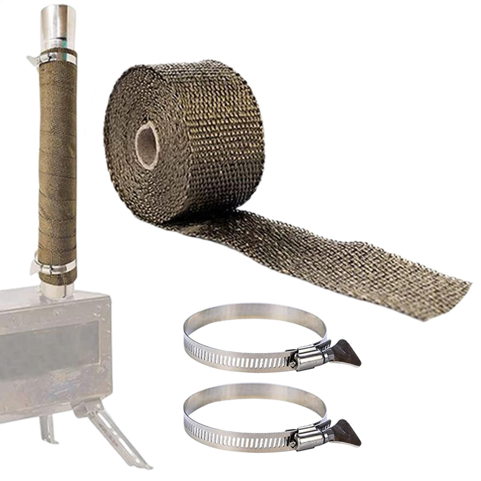 High Temperature Resistant Sleeving Fireproof Insulation Wrap Self-Wrapping Protection for Pipes Wires Exhaust, Industrial Use