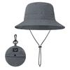 1Pc Summer Adjustable Fisherman Hat Quick Dry Waterproof Drawcord Bucket Hat Unisex Basin Foldable Storage Bucket Caps