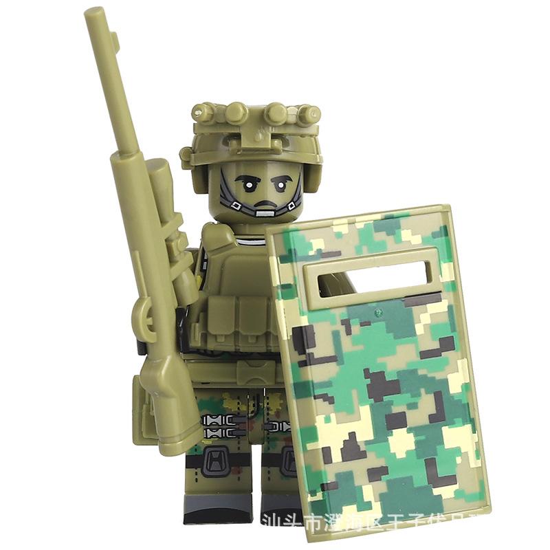 Ninja Warrior Superhero Doll With Weapon Single Building Block Assembly Toy