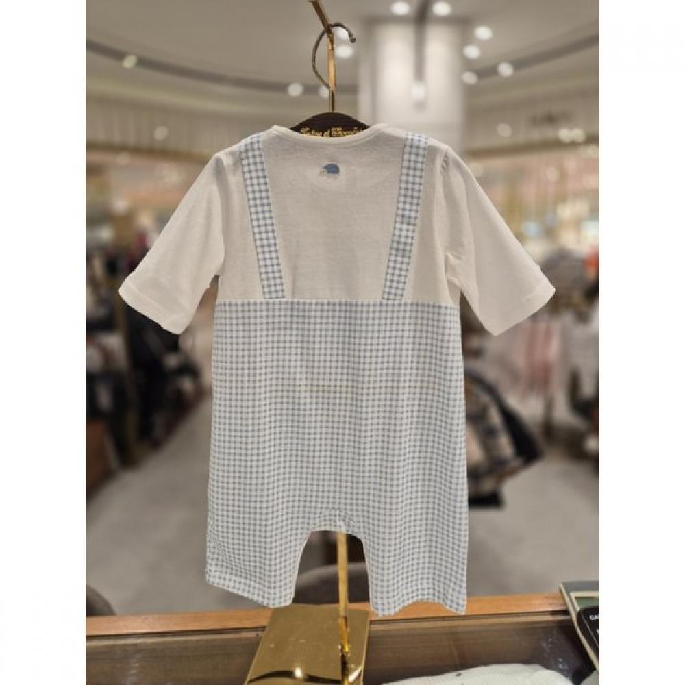 Chocola B Check Suspenders Romper  Ttomow01u 
