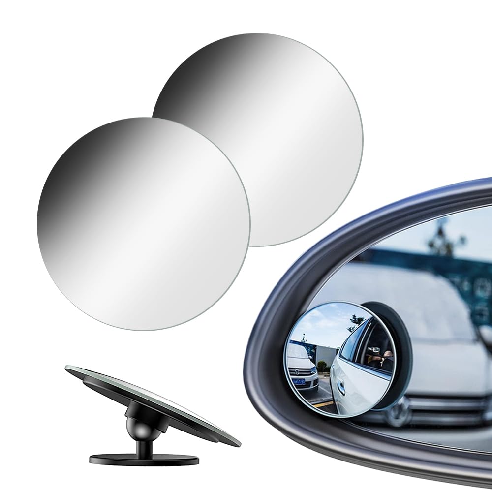 

2-Pack Car Auxiliary Mirror, Side Mirror, Submirror, Car Circular Auxiliary Mirror, Rear View Mirror, style1