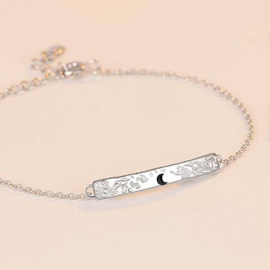 

Браслет для пары Риюэцин, браслет в стиле инс, текстурный, неправильной формы, ручное украшение, подарок для влюбленных на Циси