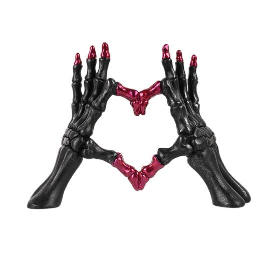 Skeleton Hand Figurine Halloween Gothic Love Heart Gesture Bone Hand