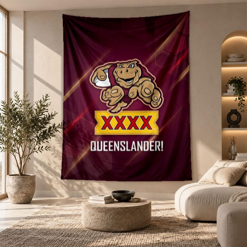 Decorative Tapestry,Queensland Maroons Printed Wall Art, Lightweight Wall Hanging For Bedroom Background