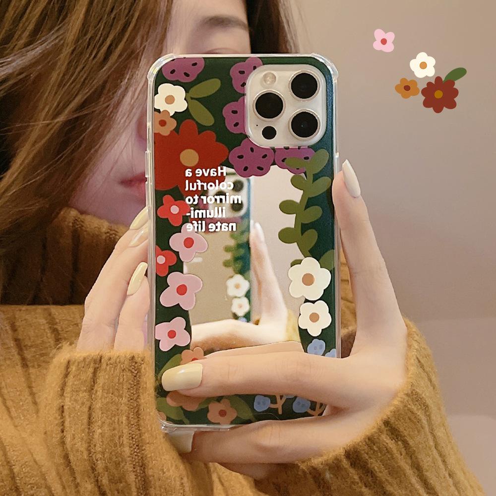 

Дзеркальний чохол з квітами для iPhone 13 iPhone 15 iPhone 16 Pro Max iphone 16 Pro Max