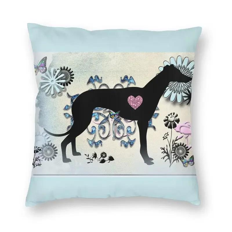 Nordic Style Greyhound Throw Pillow Case Home Decorative Custom Square Whippet Sihthound Dog Cushion Cover 45x45 Pillowcover