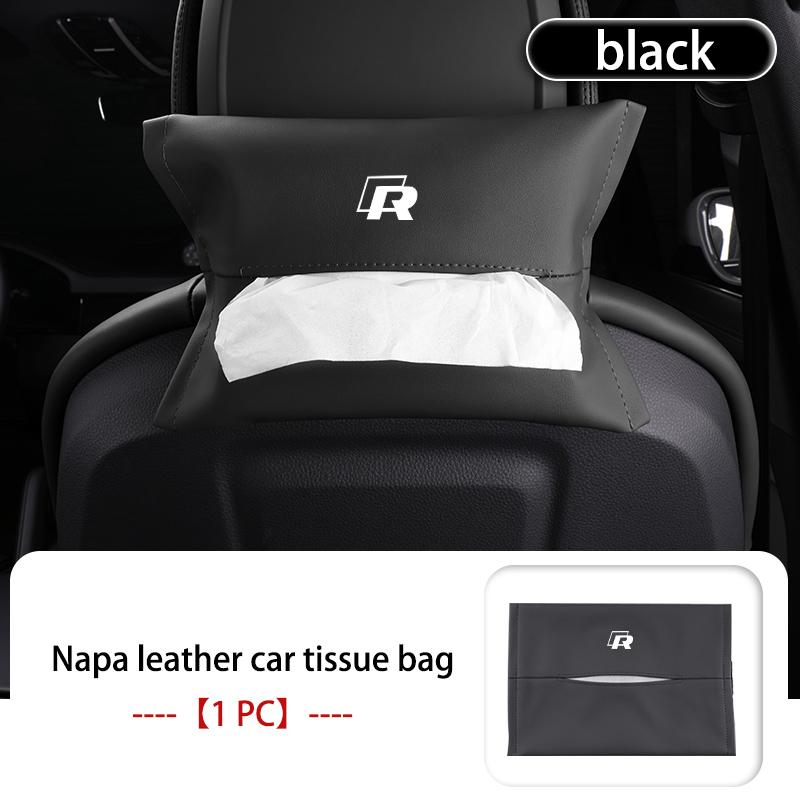 TMBCU1 Leather Car Tissue Storage Bag Back Seat Hanging Tissue Box For Volkswagen VW Passat B5 B5.5 2000- 2007 2008 2009 2010 Touareg