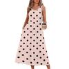 Women's Polka Dot Summer Dress, Casual Flowy Beach Sundress with Pockets, Lightweight Vacation Outfit