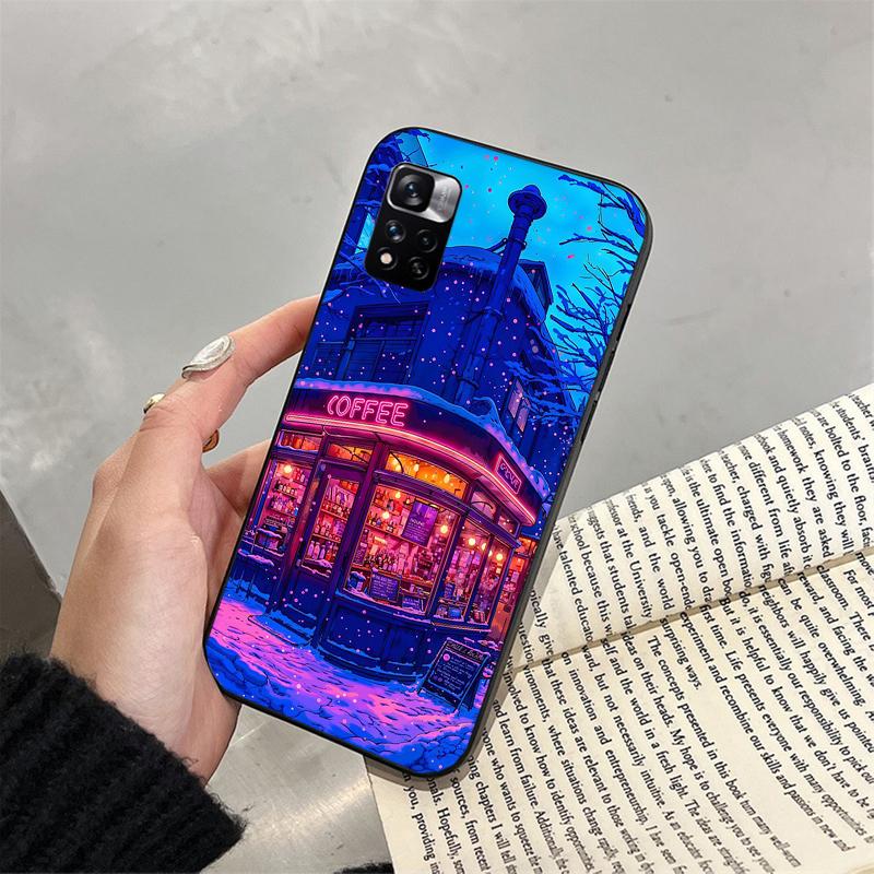 

Phone Case For Xiaomi Redmi note 14 Pro 14 13 12 11 10 Pro 14S 12S 11S Redmi 14C 13C 10 Coffee Cafe night Aesthetic Redmi Note 14S