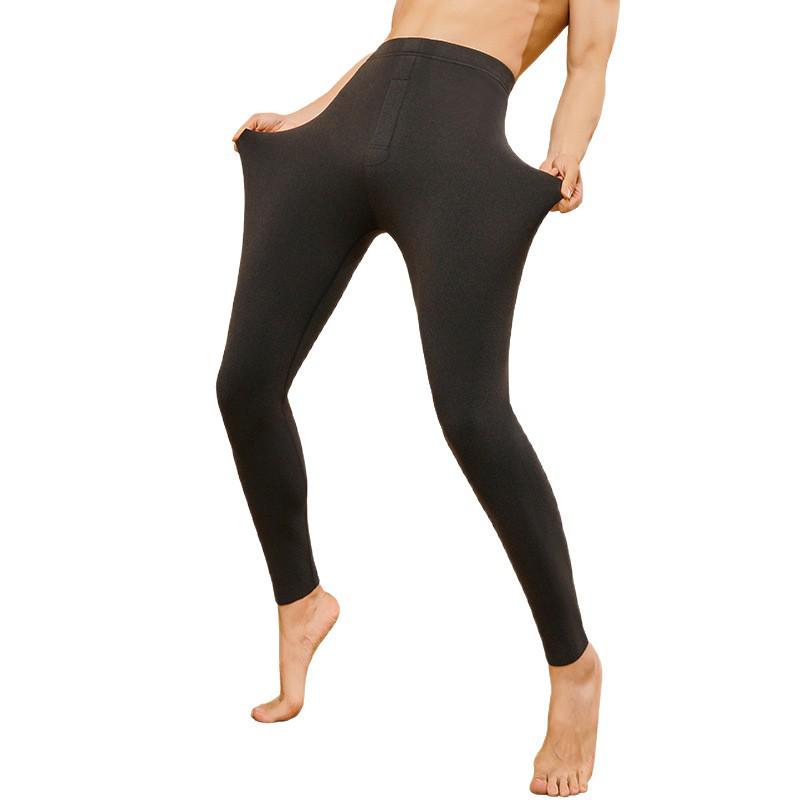 2025 Tysk Sammet Hög Midja Termoleggings för Män & Kvinnor - Dubbelsidigt Borstade Höststil Underdelar