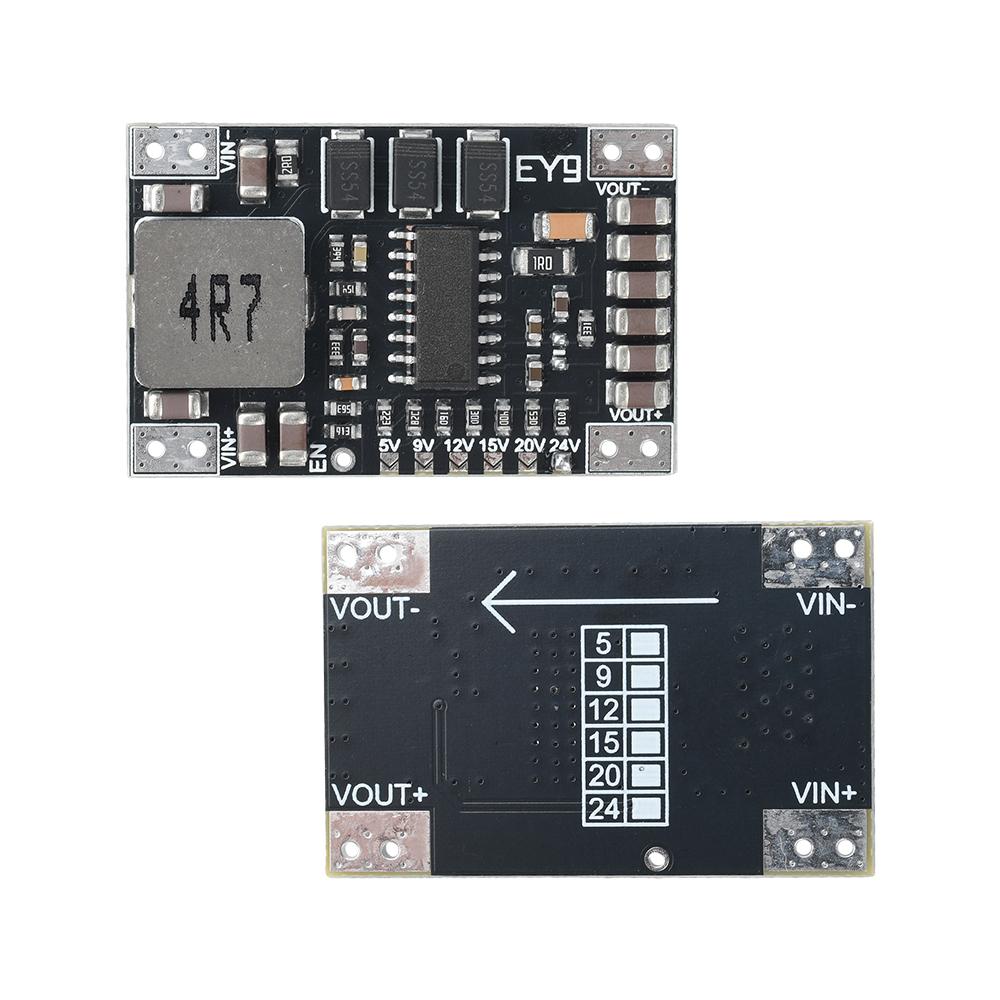 DC-DC 5-15V To 5V/9V/12V/24V Fixed Voltage Output Boost Power Module 5A High-Power Lithium Battery Protect Boost Module