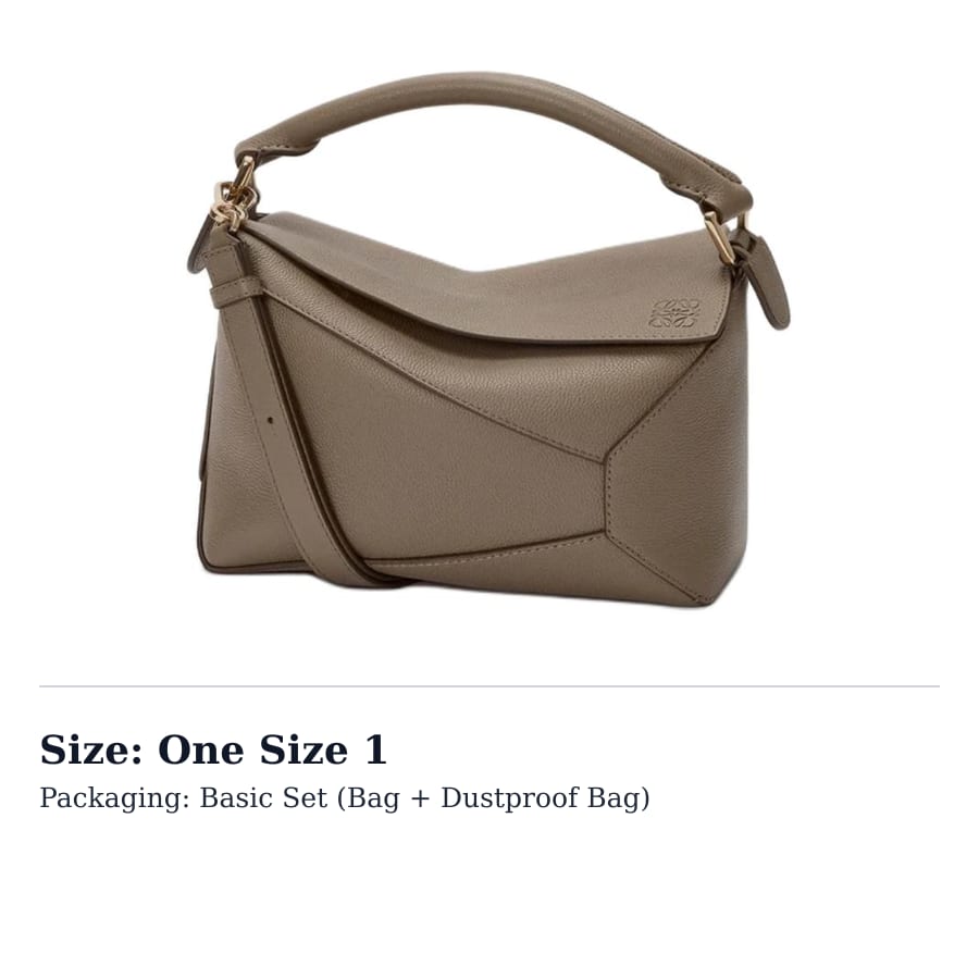 Loewe Bolso Pequeño de Piel de Becerro con Textura Puzzle para Mujer Color Topo A510P60XAW-3170