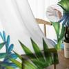 Colorful Tropical Palm Leaves Sheer Curtains For Living Room Bedroom Kitchen Tulle Curtain Home Decorative Sheer Panels