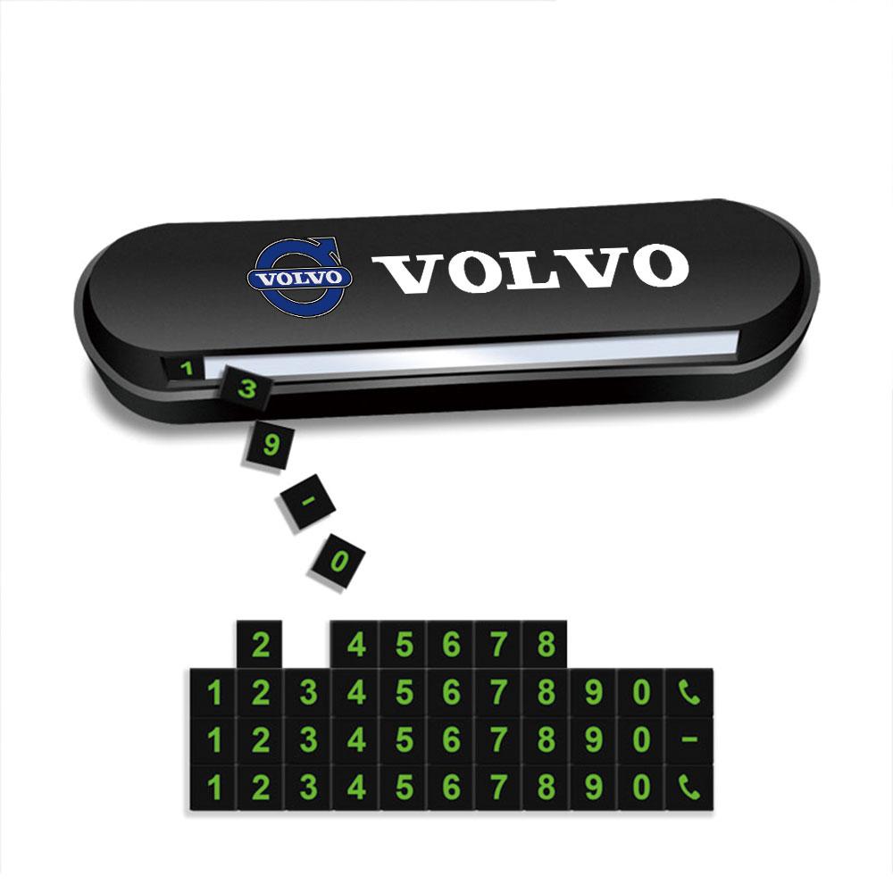 For Volvo V40 V50 S40 S80 XC60 S90 XC90 S60 C40 V60 XC70 C30 V90 Auto Styling Temporary Parking Card Number Holder Plate Decor