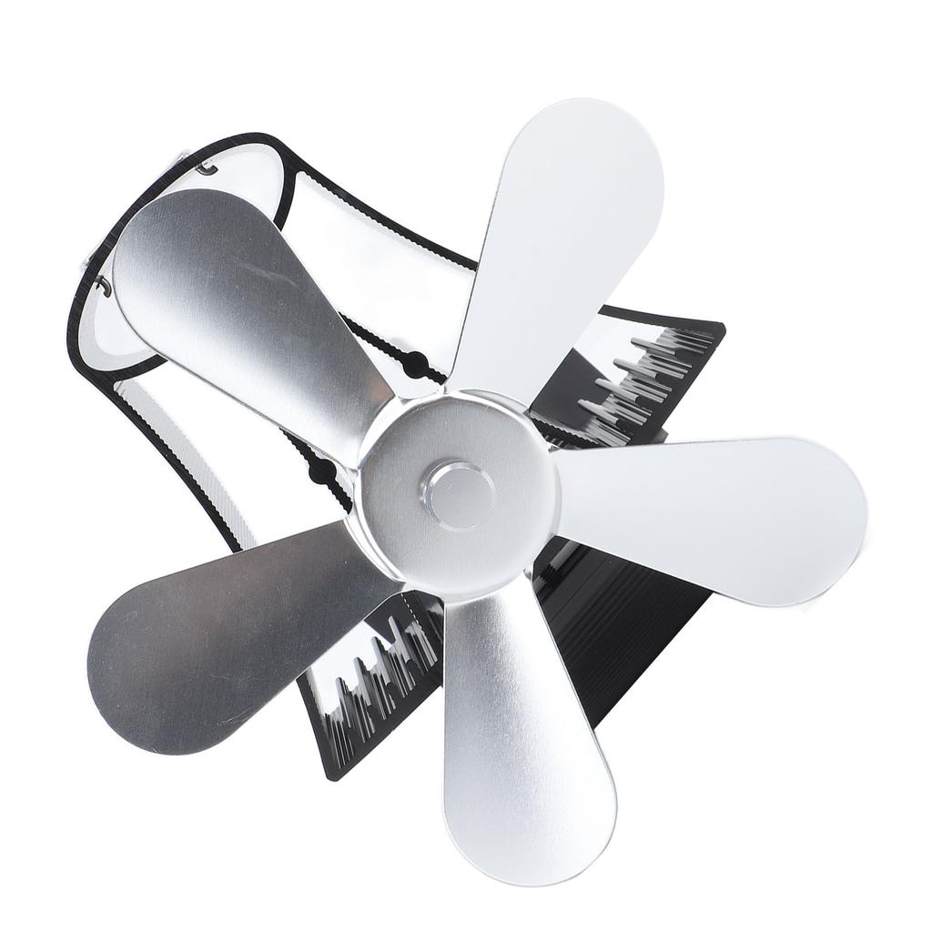 Magnetischer Wandkaminventilator Leise 5-Blatt Wärmegetriebener Holzofenventilator Scheitholz