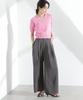 Nano Universe TEKNICO GIZA Cotton Compact F V-Neck Knit, Women's, 090, Pink, 669-5122313