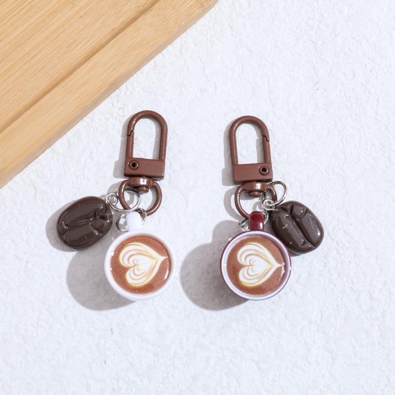Minimalist Creative Coffee Cup Charming Coffee Bean Bag Charm Car Accessory Bag Charm