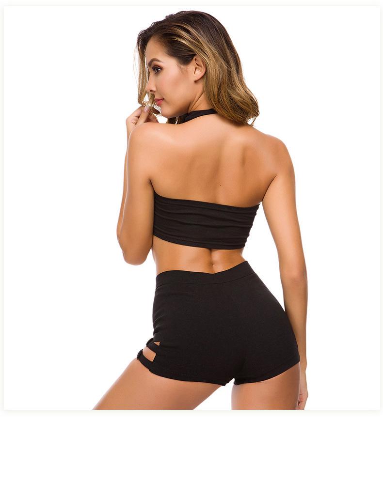 Nuovi pantaloncini estivi sexy a vita alta neri - Stile discoteca europeo e americano per donna