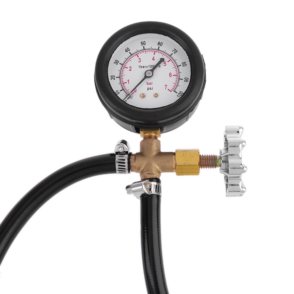 0-100PSI 7BAR Fuel Injection Pump Injector- Tester Test Pressure Gauge Gasoline- Pressure Gauge Used for Cars Auto